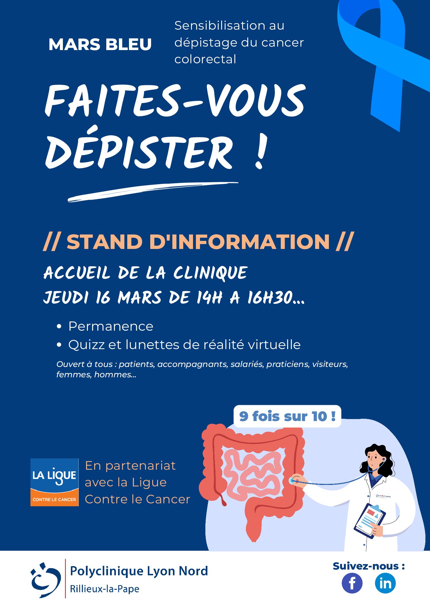 CAMPAGNE DE SENSIBILISATION au depistage du cancer colorectal